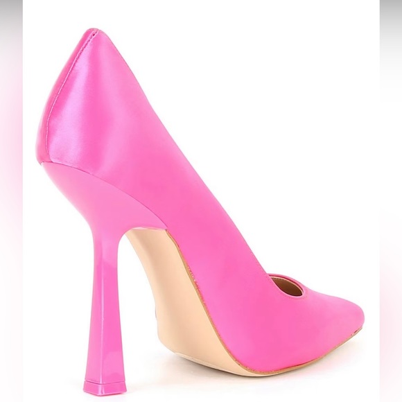 Steve Madden Pink Special Occasion Satin Block Heel Size 10 - Picture 7 of 10